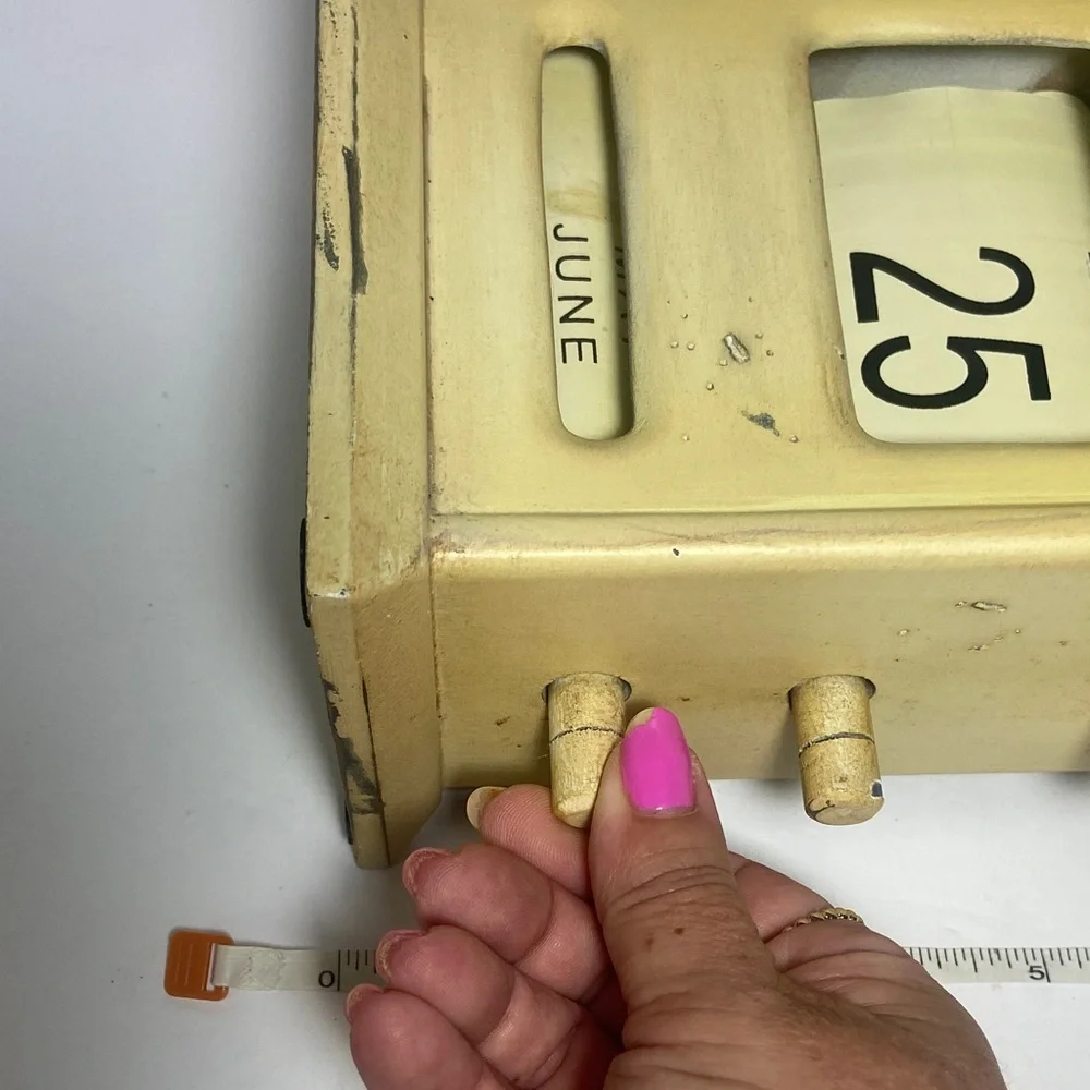 Vintage off white Perpetual Calendar office home decor